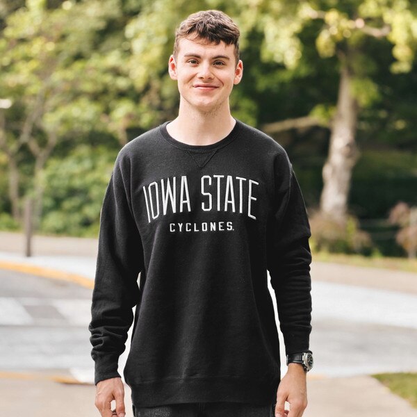 Comfort Wash Iowa State Cyclones Black Crewneck